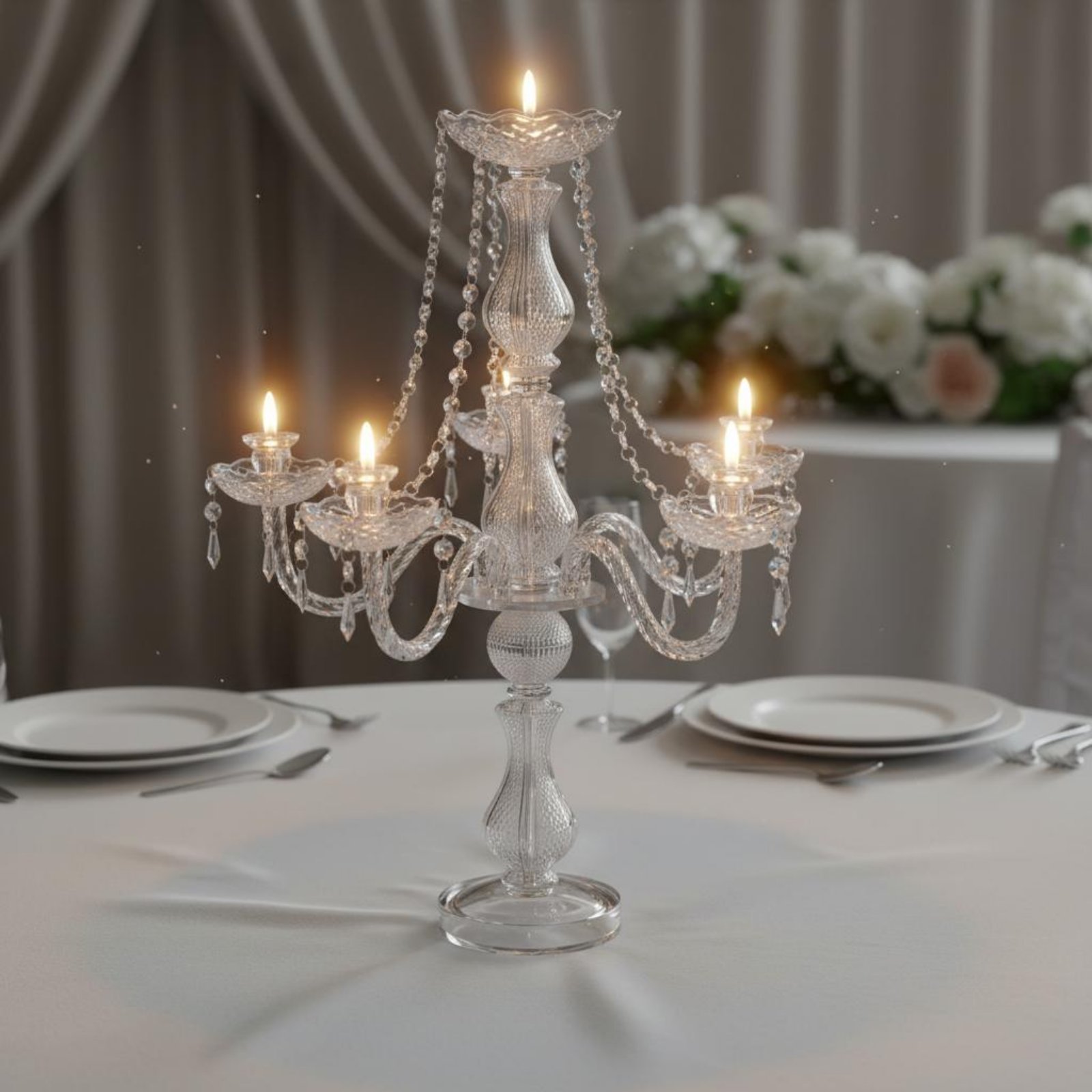 Candle Making Diy - Crystal Candelabra Elegant Wedding Candelabra Crystal