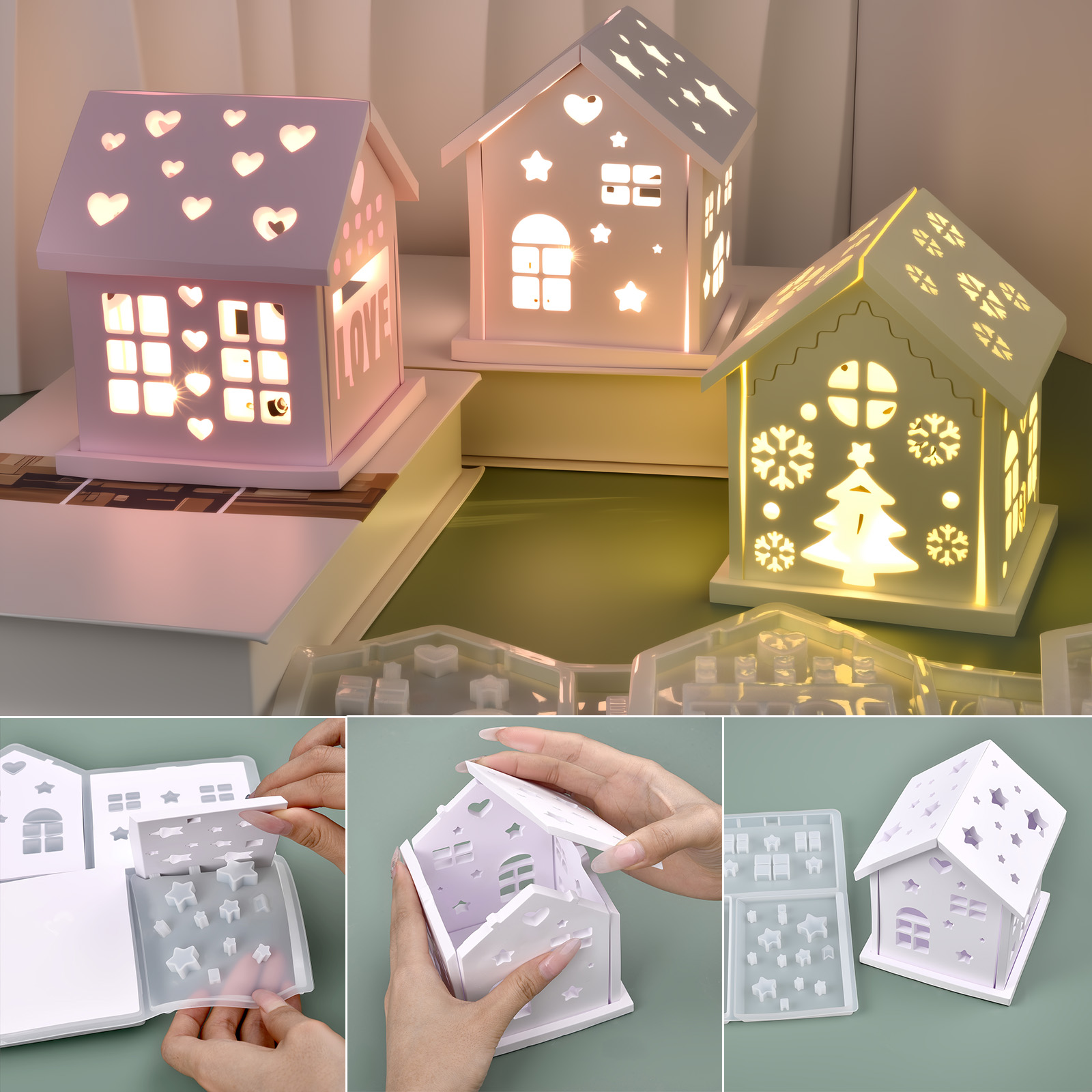 3D House Silicone Mold DIY Chr - Candle Making Diy review and price
