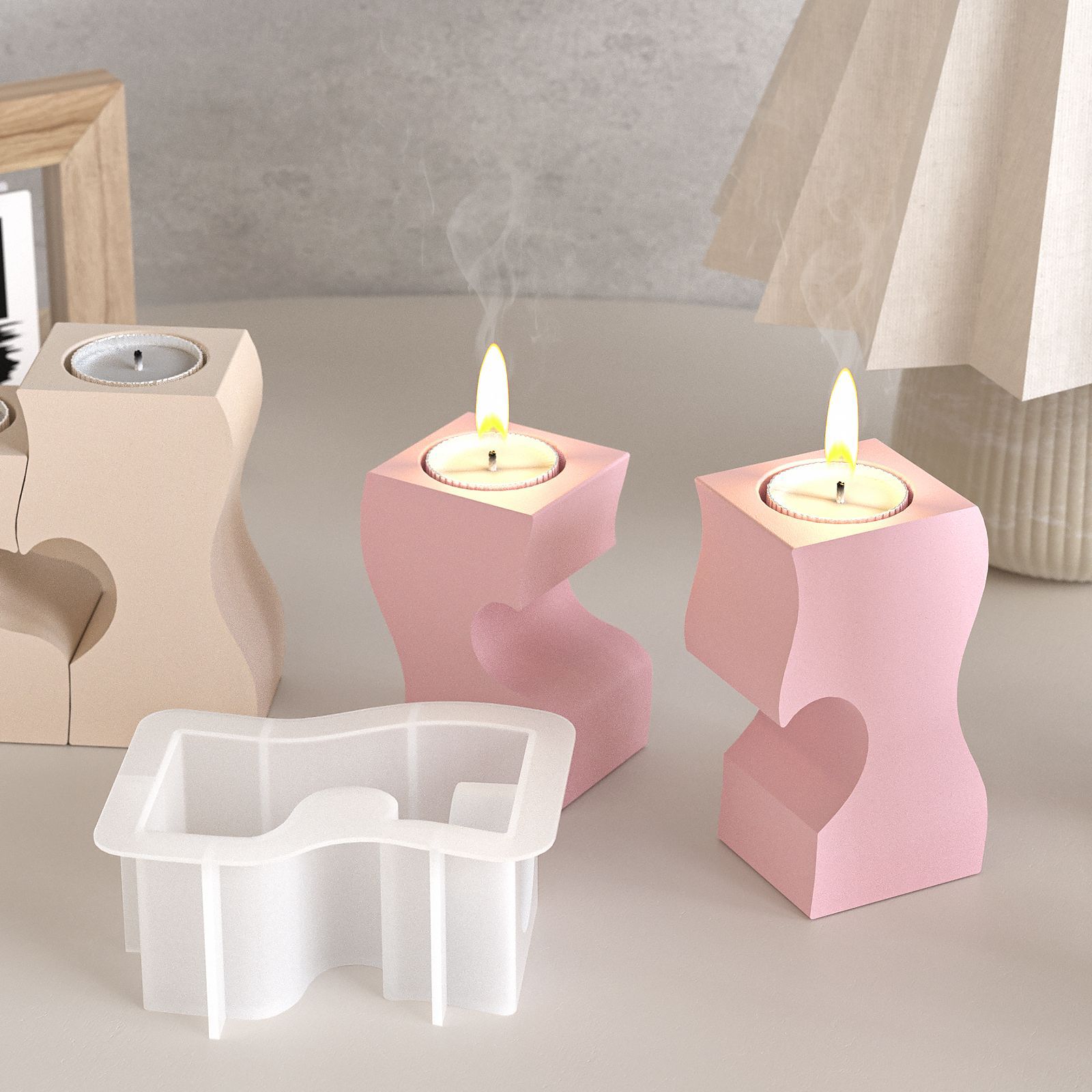 S Heart Candlestick Silicone M - Candle Making Diy review and price